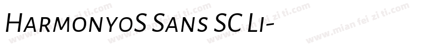 Harmony0S Sans SC Li字体转换